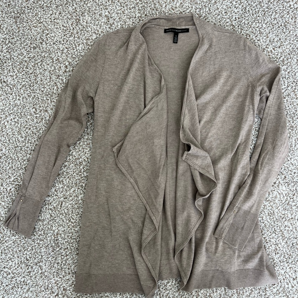 Women's Taupe Cardigan Sweater